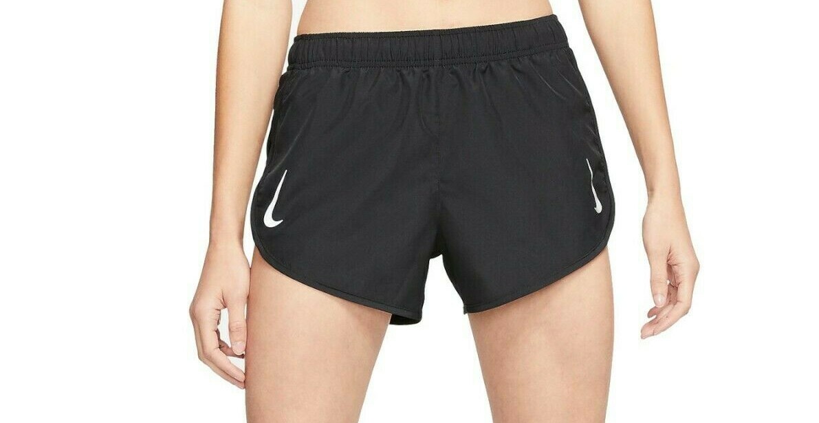 black nike tempo shorts